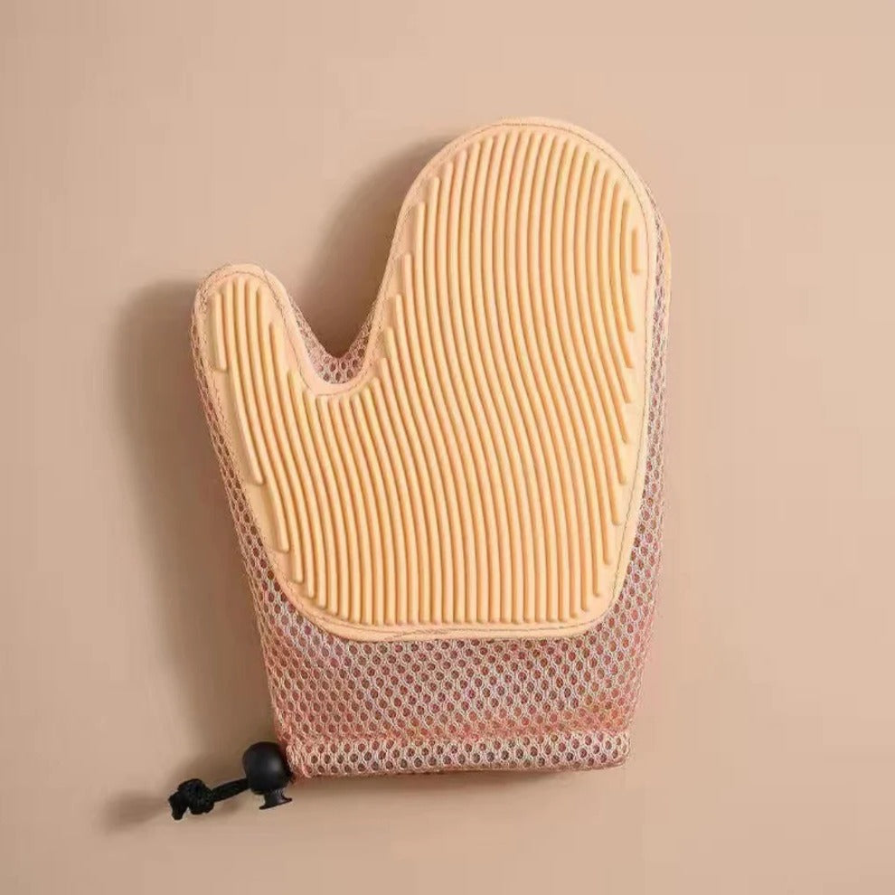 2in1 cat glove for grooming - detail