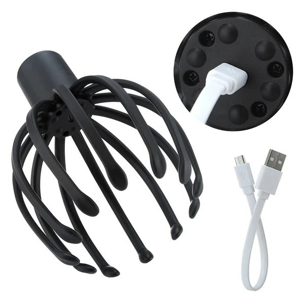 Electric Octopus Head Massager - Relaxing Scalp & Stress Relief Device - alternate angle