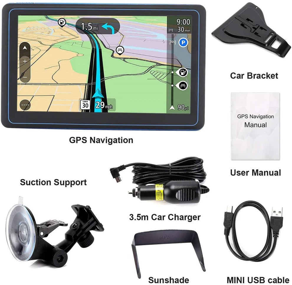 7-Inch GPS Navigation System with Lifetime US Maps, Traffic Updates &
