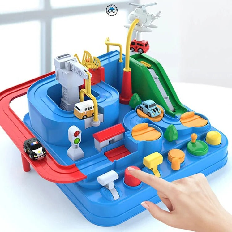 Children's Mechanical Vehicle Track Game - alternate angle