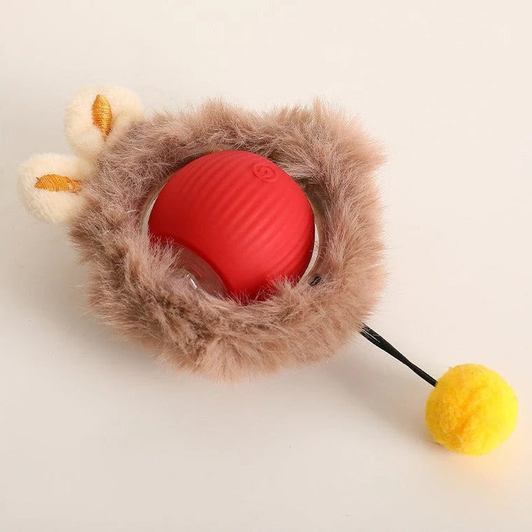 Active Rolling Ball with Tail for Dogs - in use