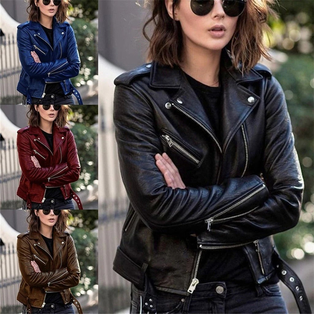 Blouson en cuir de haute qualité dans de superbes couleurs