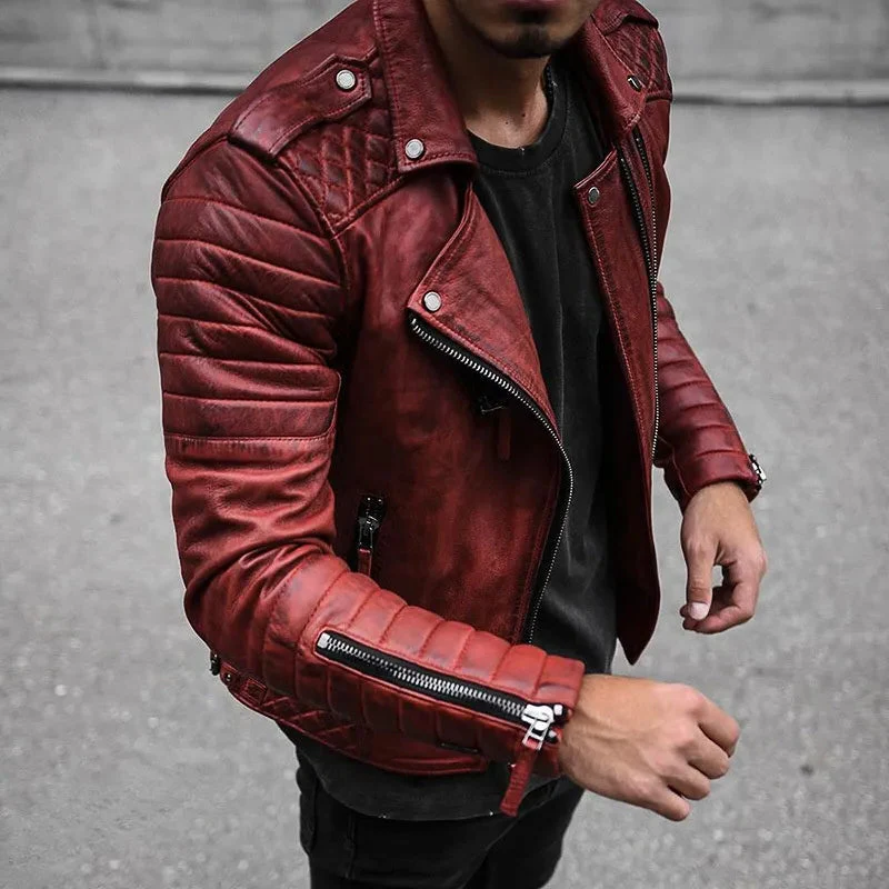High quality, durable and stylish men's leather jacket - in use