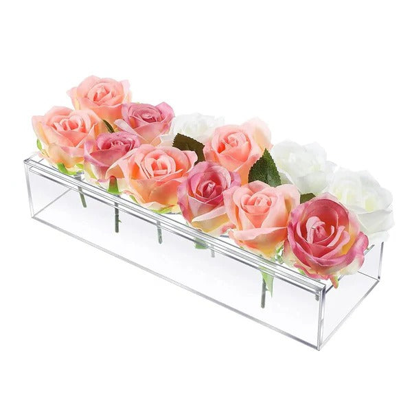 Clear Acrylic Flower Vase - detail
