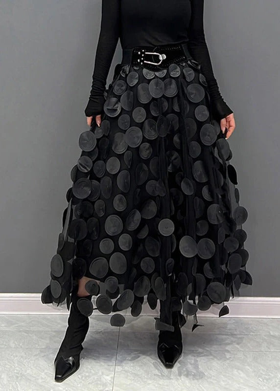 Jupe Chic En Patchwork Pois et Tulle