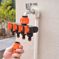 Garden Hose Splitter 4 Way - alternate angle