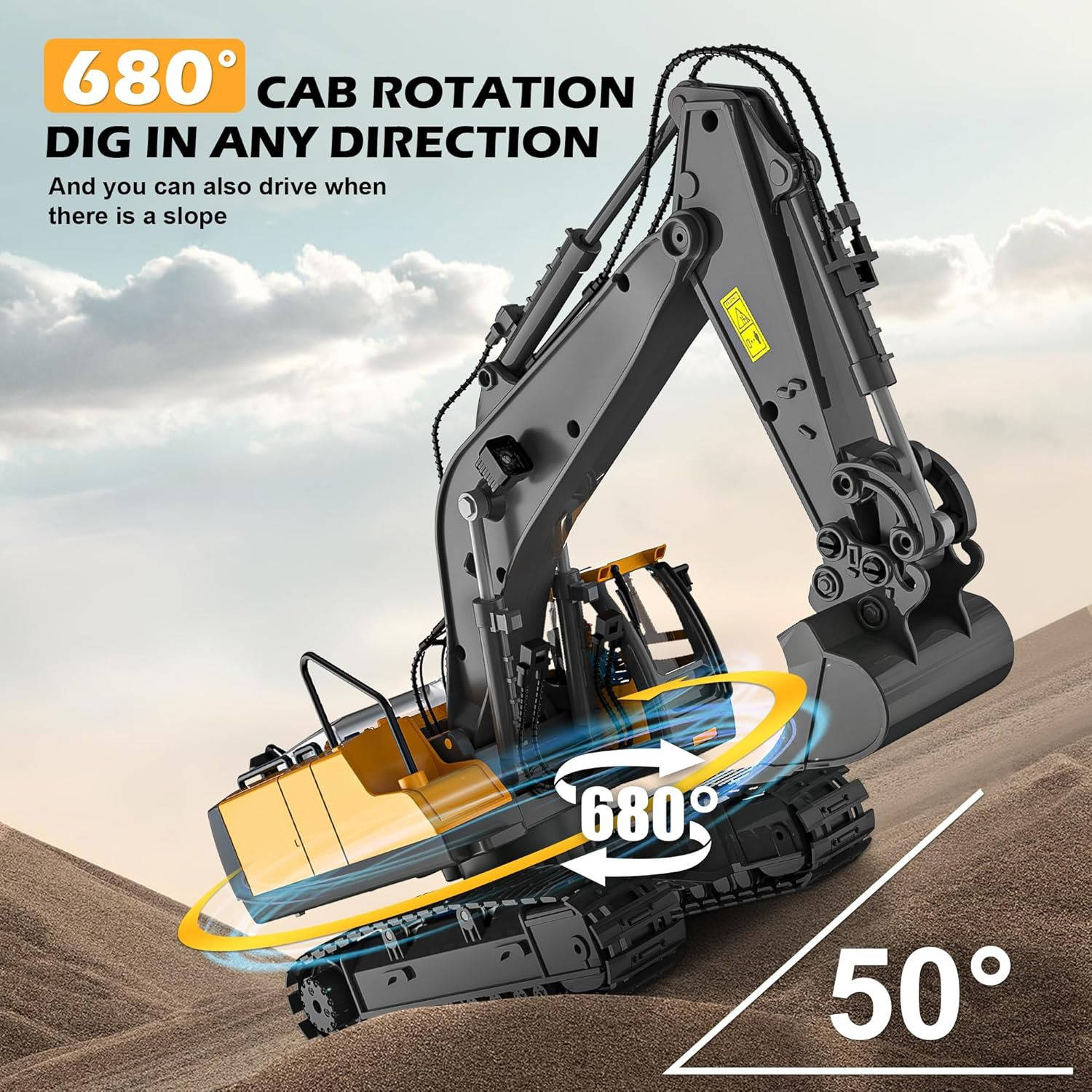 4WD Remote Control Excavator Bulldozer Dump - in use