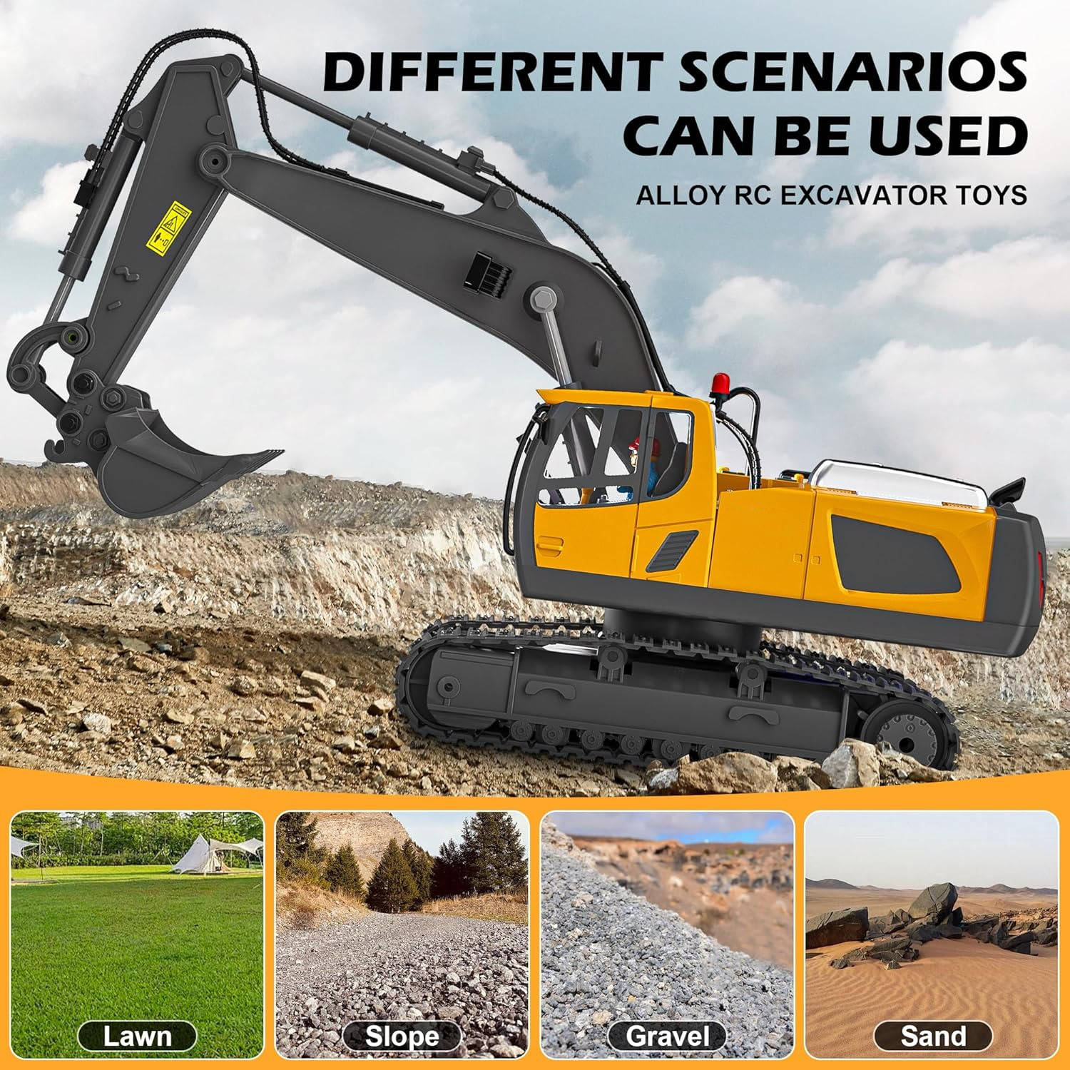4WD Remote Control Excavator Bulldozer Dump - detail