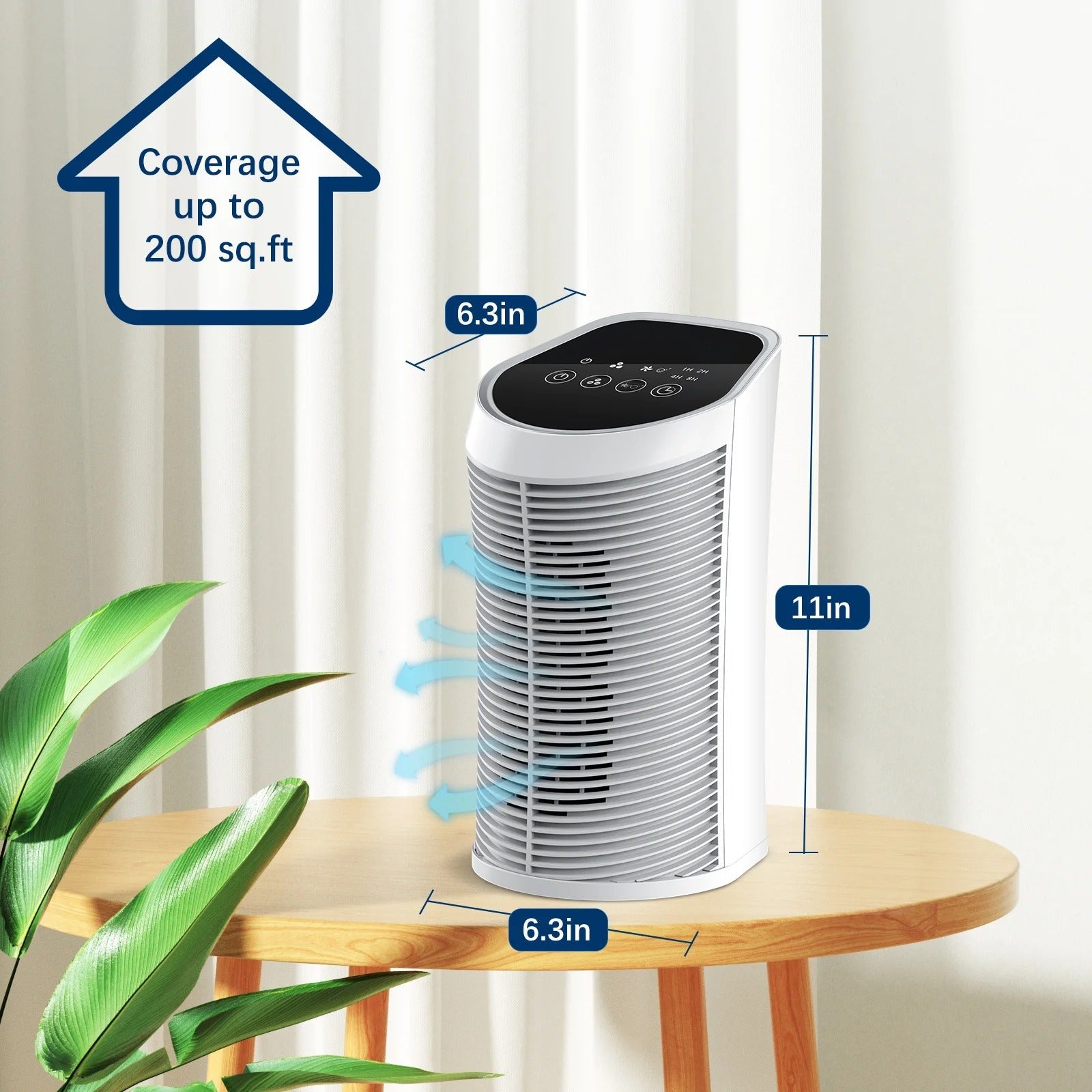 Air Purifier Hepa Filter For Indoor 200 Square - 99.9% Removal - detail