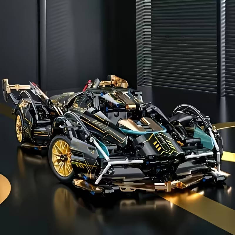 Puchica V12 Supercar Building Block Set (1,690 Pieces) - alternate angle