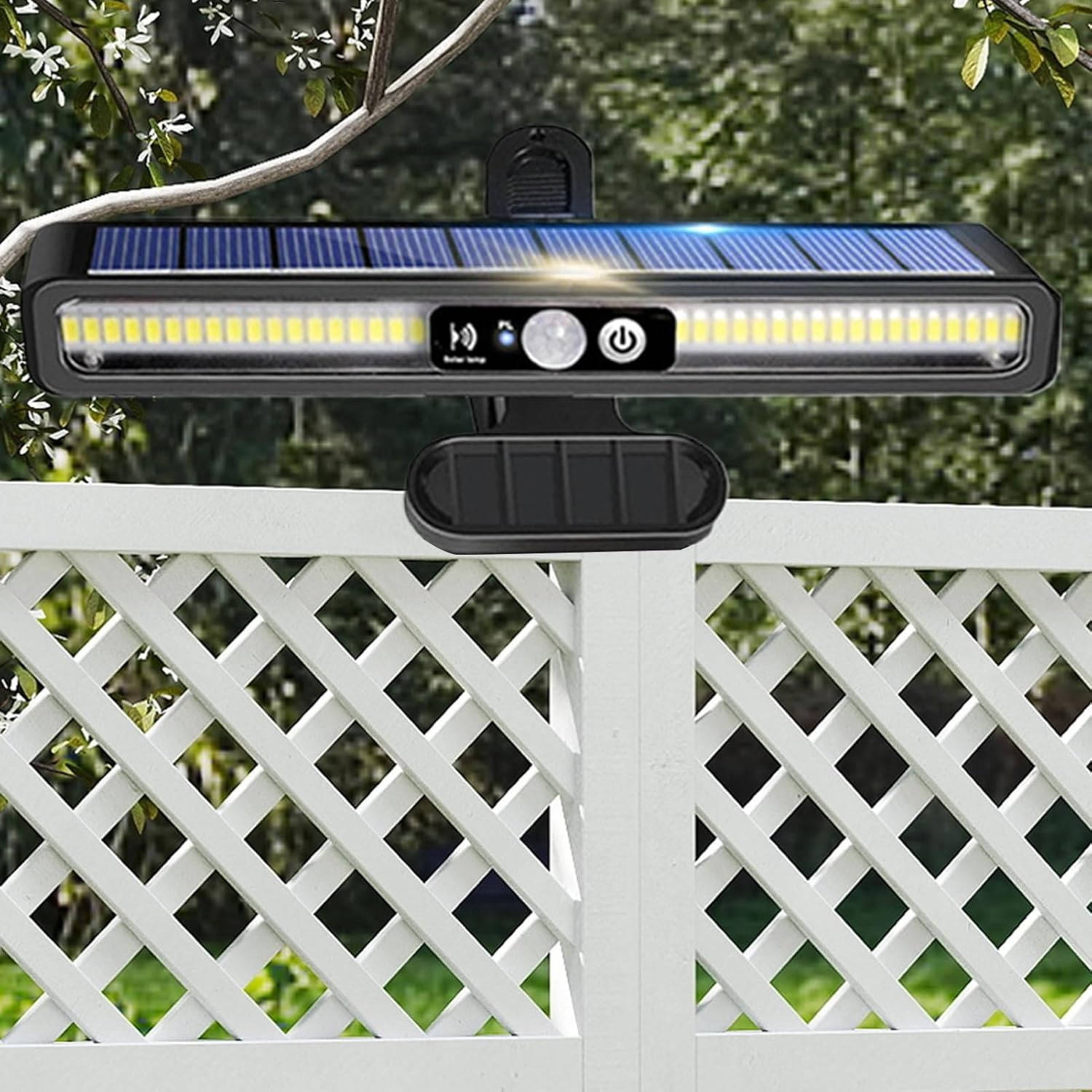 Solar Motion-Activated Fence Lights (2 Pack) - detail