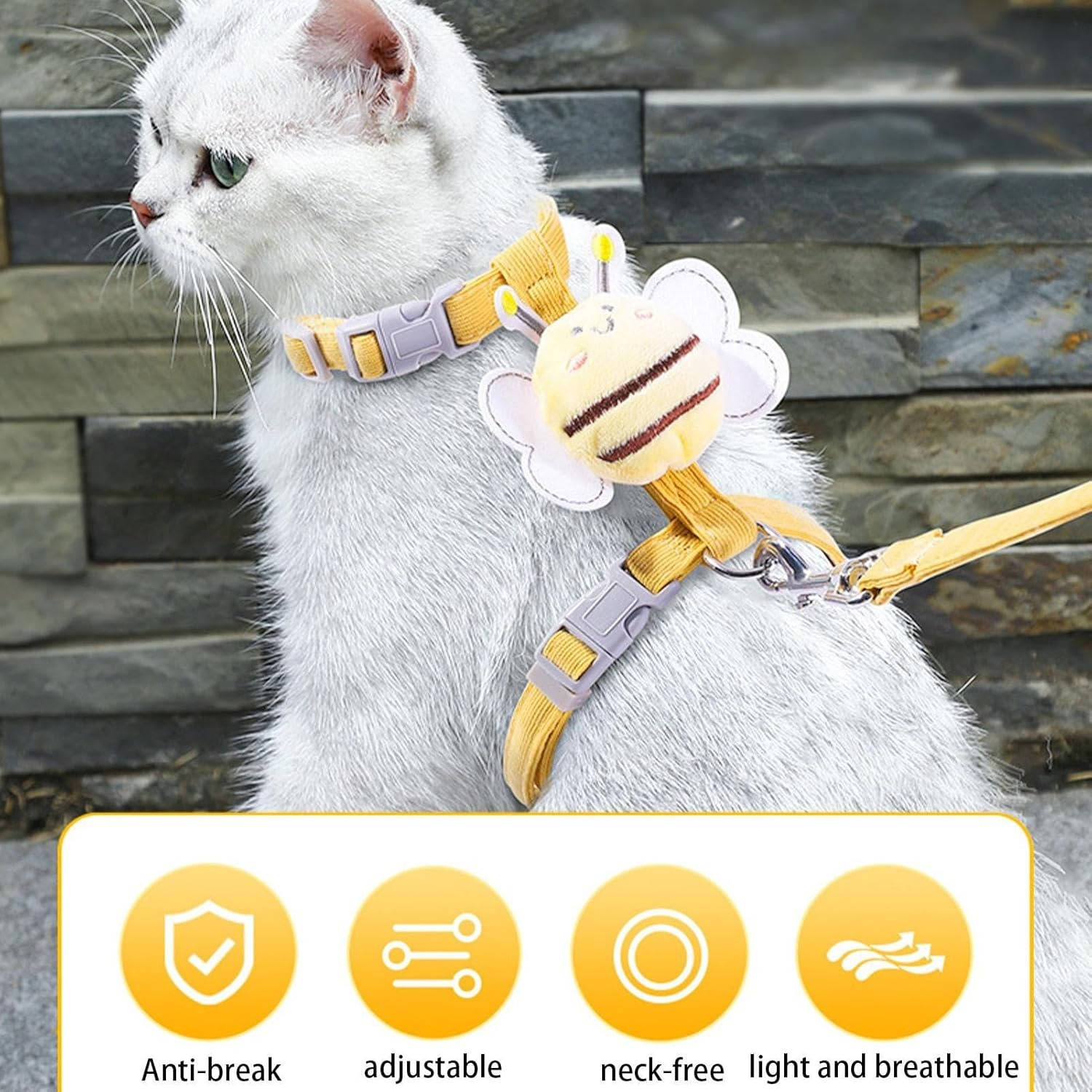 Cat Collar And Harness - detail