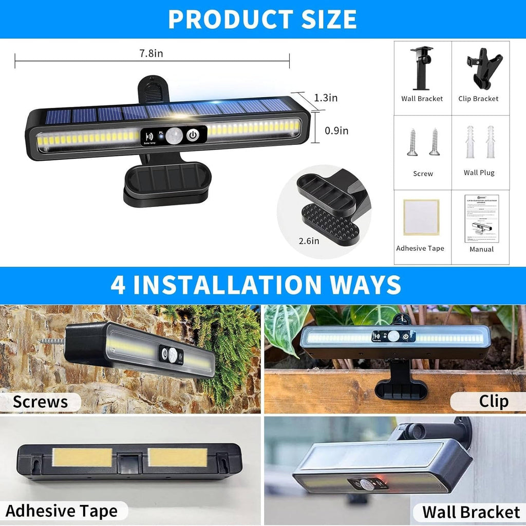 Solar Motion-Activated Fence Lights (2 Pack) - detail