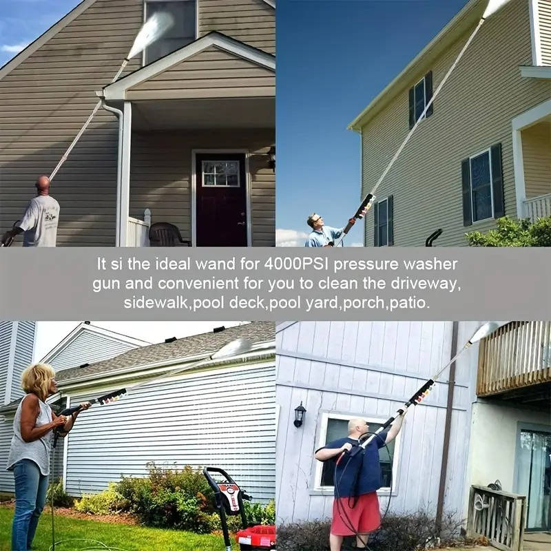 4000 PSI Telescoping High Pressure Power Washer Extension Wands For - alternate angle
