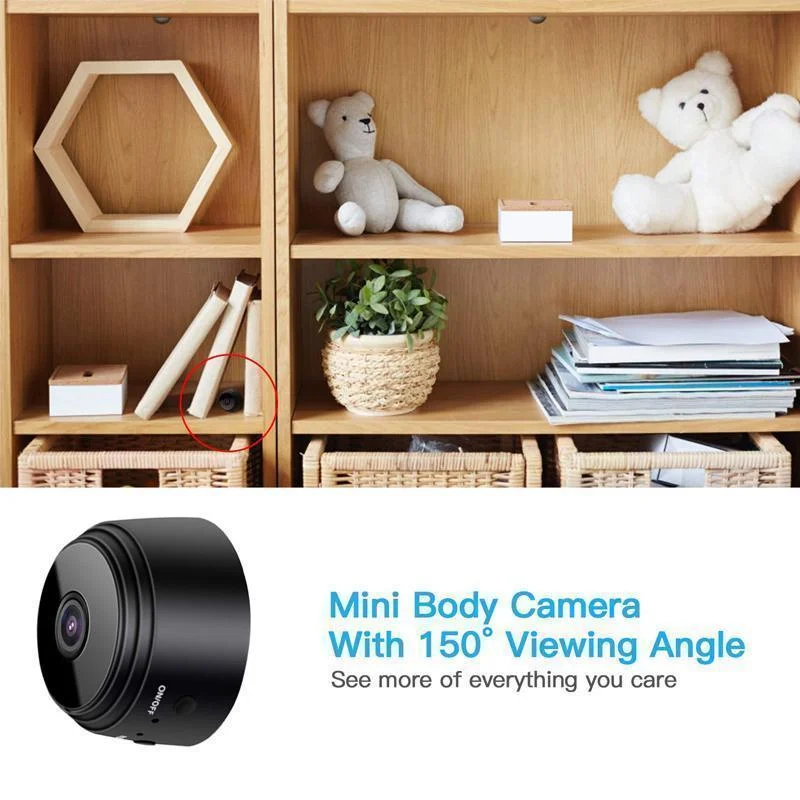 Magnetic WiFi Mini Security Camera - 1080p HD - alternate angle