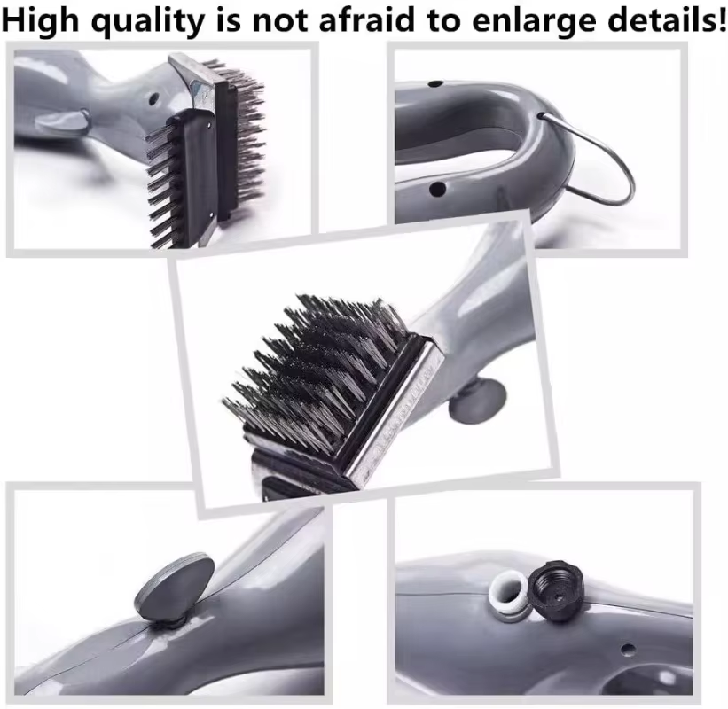 Barbecue Grill Outdoor Steam Cleaning Brush BBQ Cleaner Charcoal Scraper - alternate angle