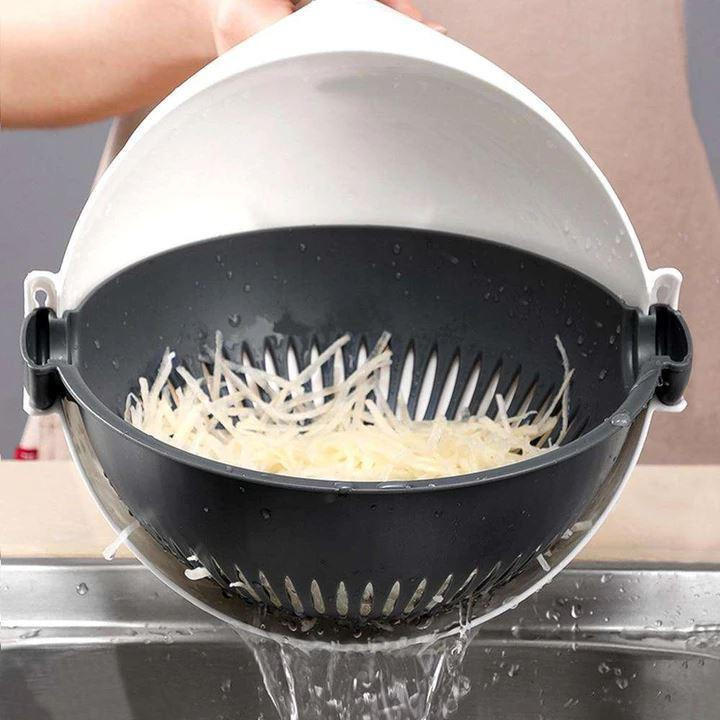 7-in-1 Vegetable Chopper and Slicer with Interchangeable Blades,