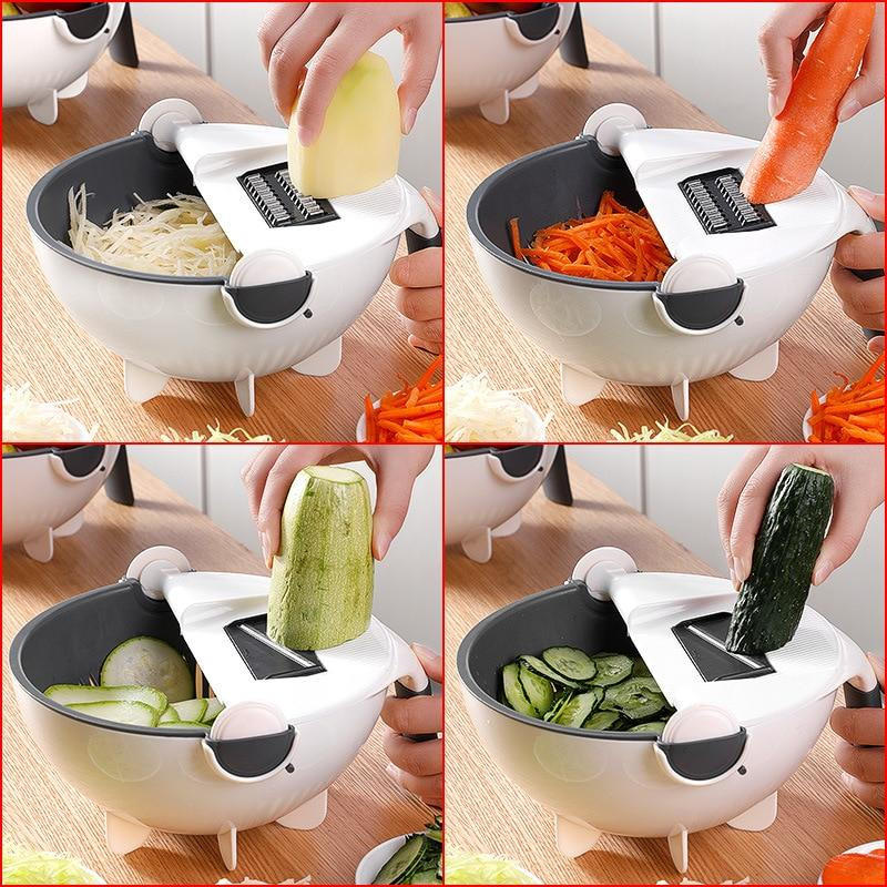 7-in-1 Vegetable Chopper and Slicer with Interchangeable Blades, - detail