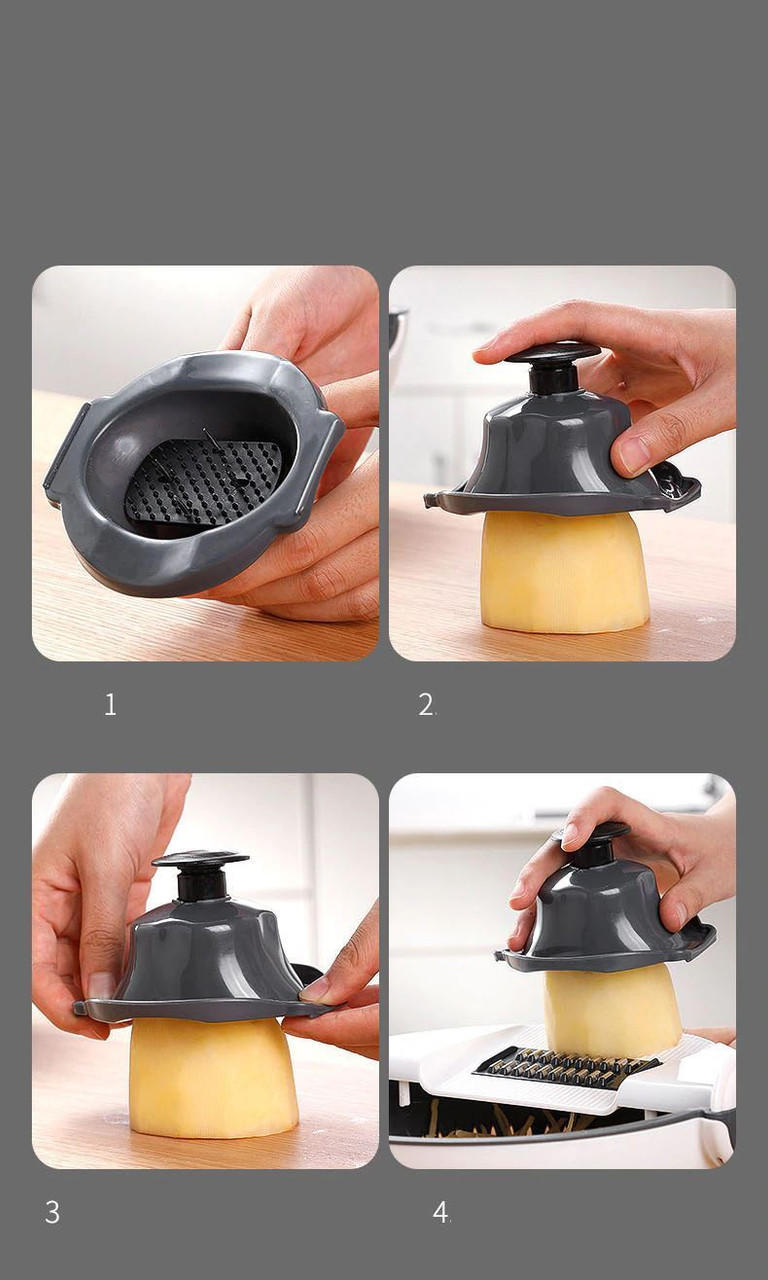 7-in-1 Vegetable Chopper and Slicer with Interchangeable Blades,