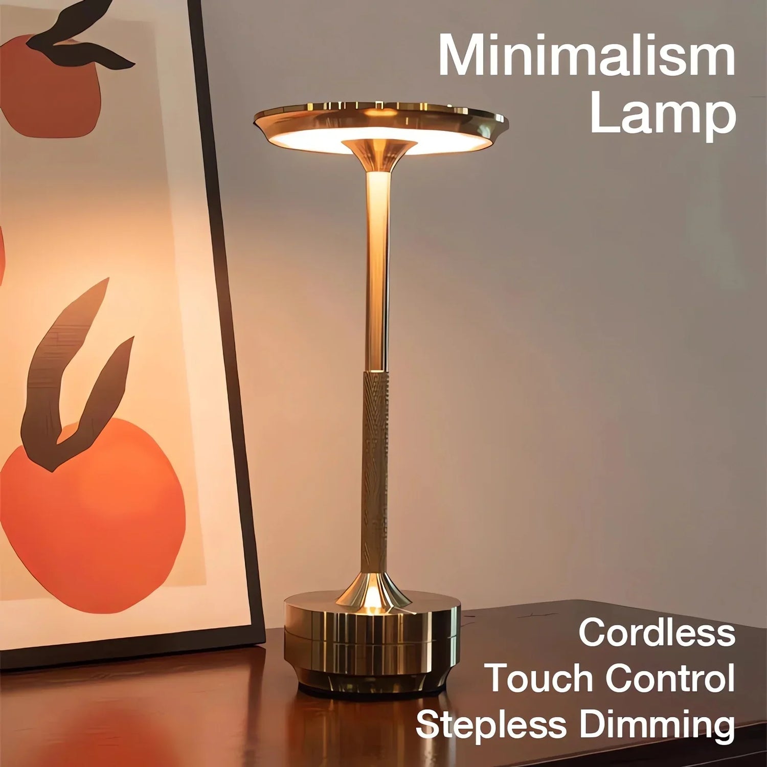 Cable-Free Rechargeable Modern Aura Table Lamp - alternate angle