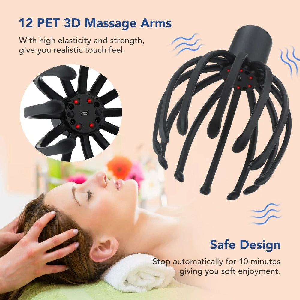 Electric Octopus Head Massager - Relaxing Scalp & Stress Relief Device - detail