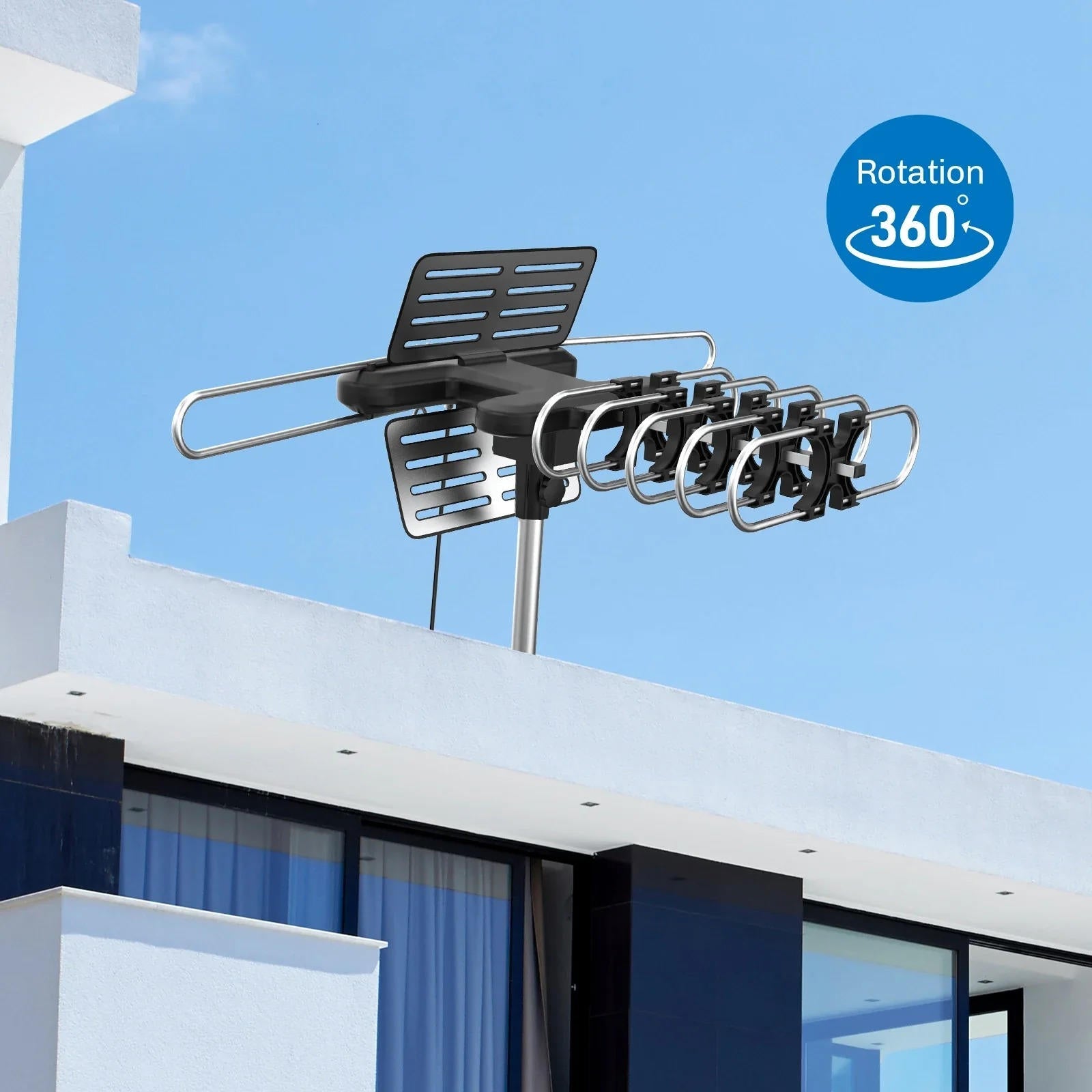 2025 Long Distance Digital Outdoor HD TV Antenna with Full 360 - in use