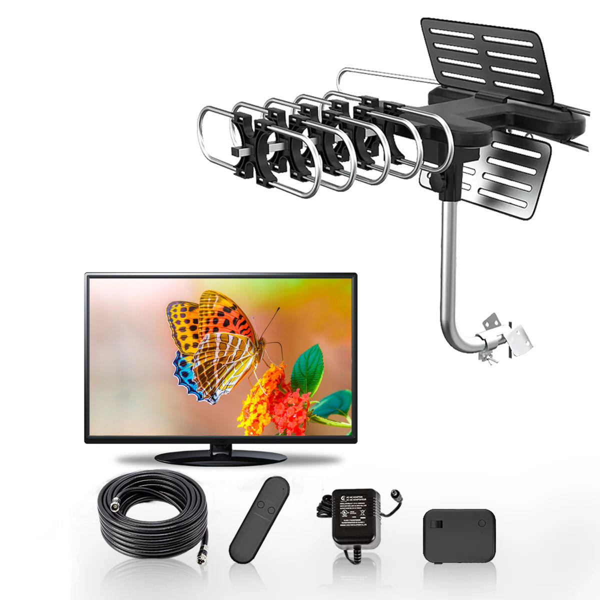 2025 Long Distance Digital Outdoor HD TV Antenna with Full 360
