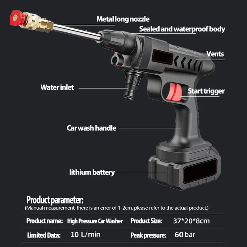 High Pressure Water Gun For Car Wash - in use