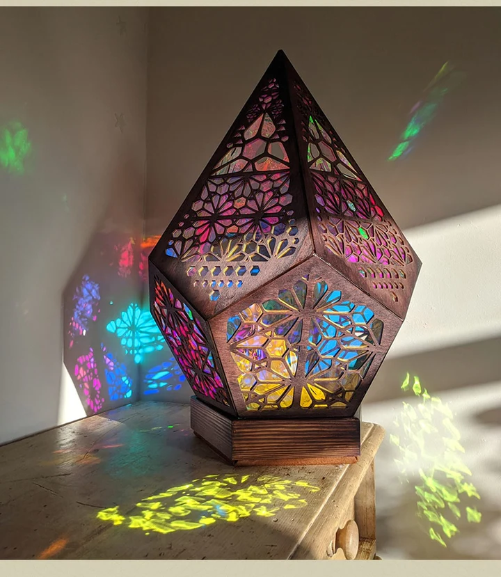 Bohemian Projection Lamp Colorful Night Light - alternate angle