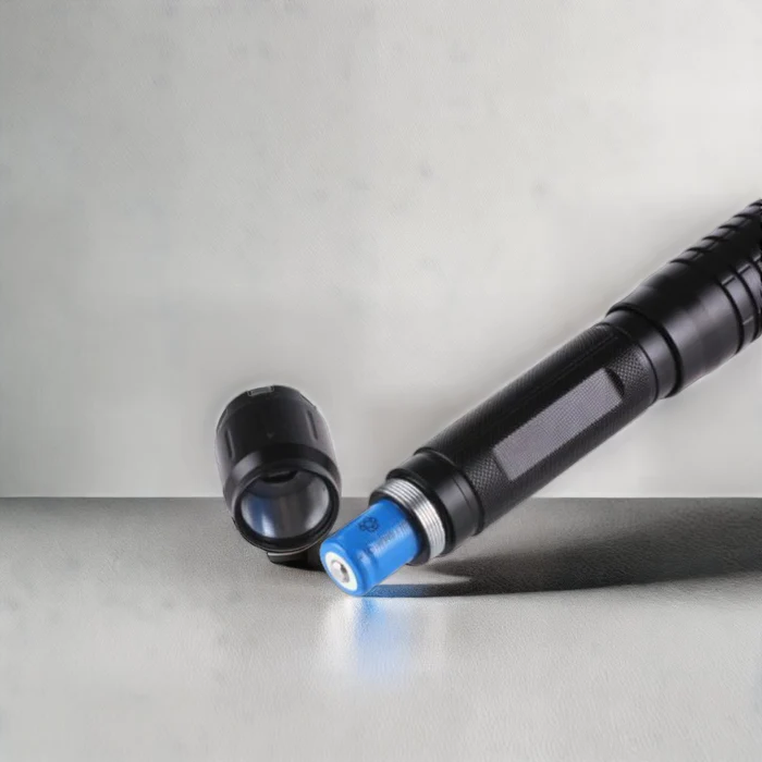 Burning Blue High-Power Tactical Laser Torch- Military Grade Flashlights - in use
