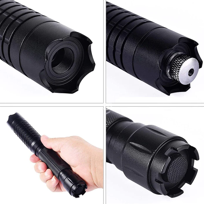Burning Blue High-Power Tactical Laser Torch- Military Grade Flashlights - alternate angle