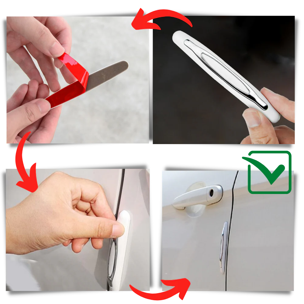 4-pack Car Door Protection Strips - alternate angle