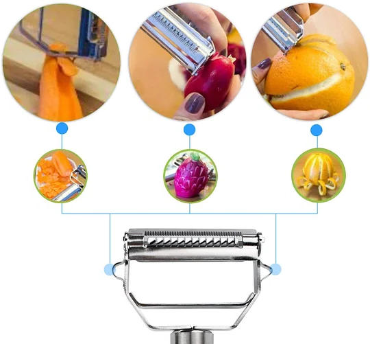 Dual-Blade Peeler for Slicing - detail