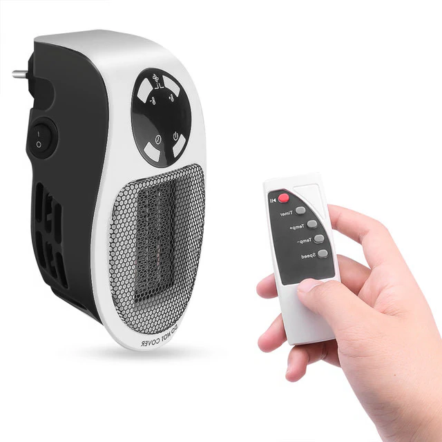 500W Mini Portable Electric Heater with Timer, Remote & Quiet Fan - detail