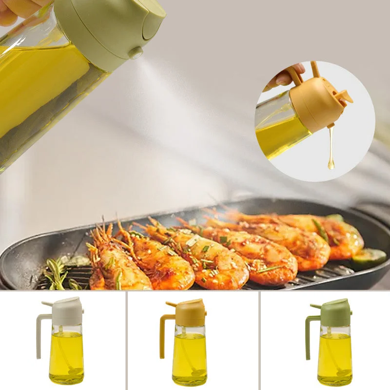 2-in-1 Glass Oil Sprayer & Dispenser Bottle - detail