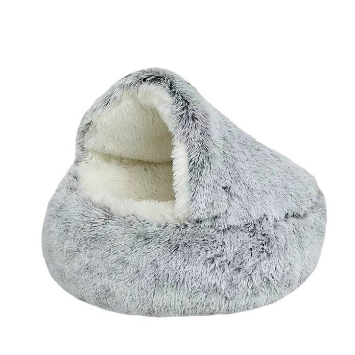 Cozy Pet Bed for Dogs and Cats - SnuggleCave - Plush Comfort - detail