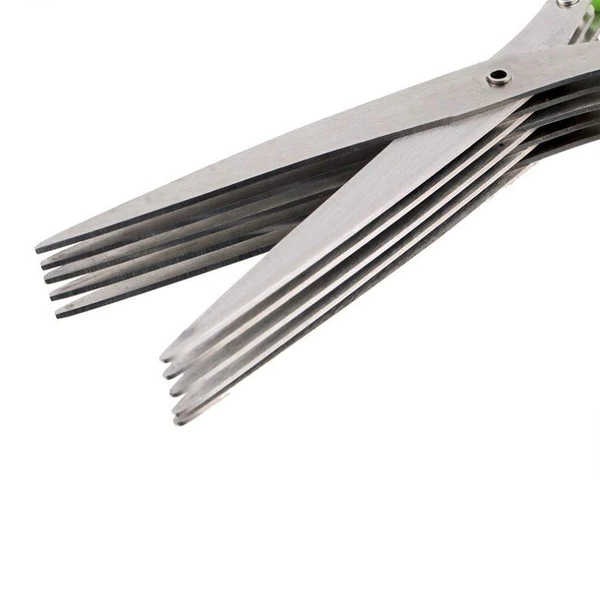 5-Blade Kitchen Salad Scissors - Multi-Cut Herb & Greens Shears - detail