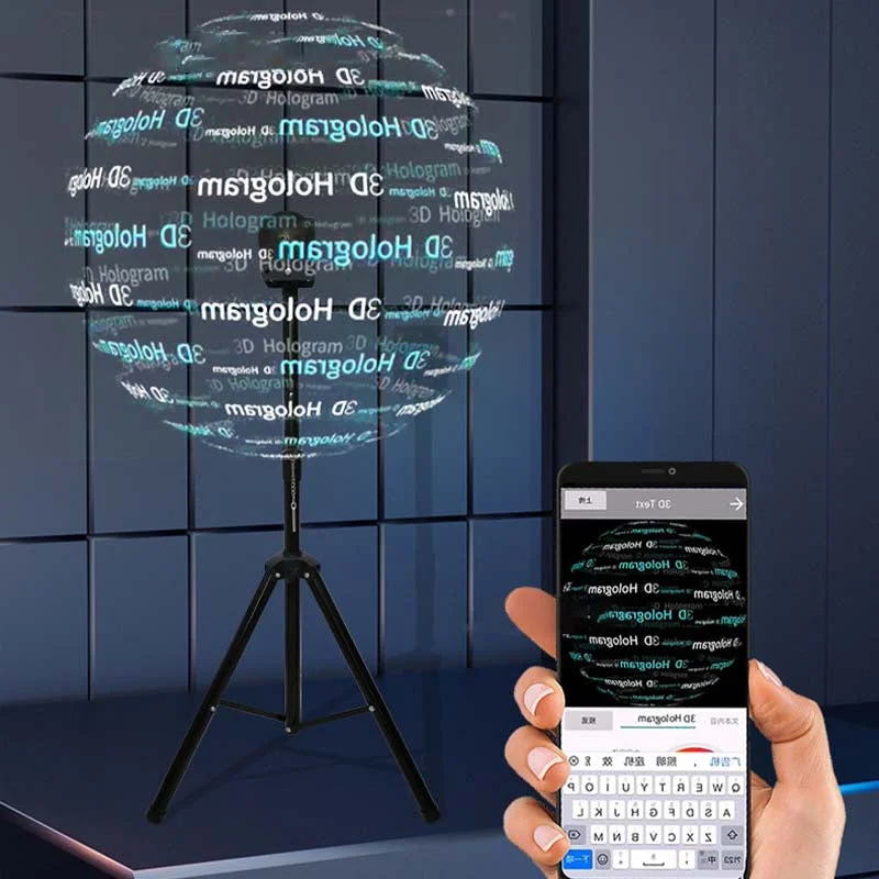 3D Hologram LED Fan Projector - in use