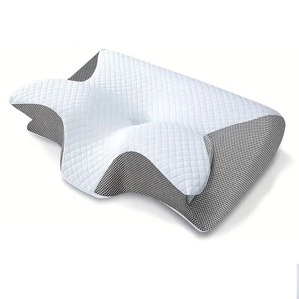 Butterfly Shape Pillow with Armrests - Ideal for Side and Back Sleepers - in use