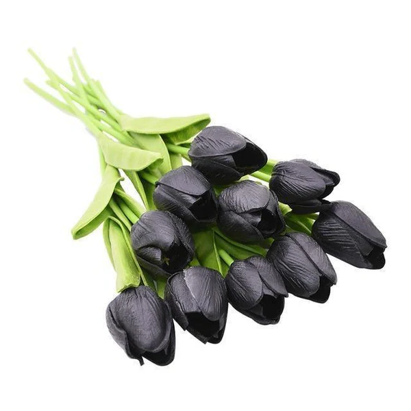 Lifelike Artificial Tulip Flowers (10-Piece Bouquet)