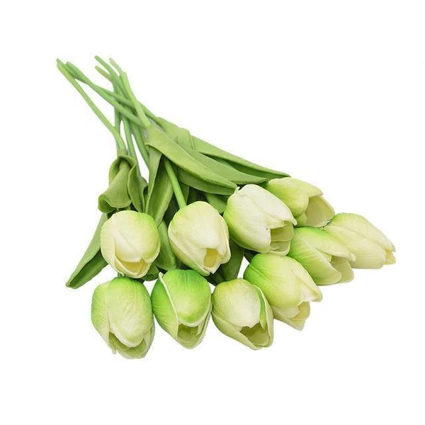 Lifelike Artificial Tulip Flowers (10-Piece Bouquet)