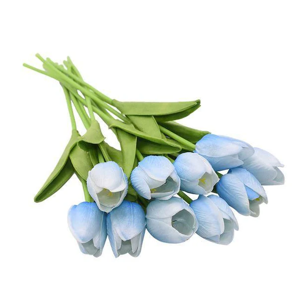 Lifelike Artificial Tulip Flowers (10-Piece Bouquet)