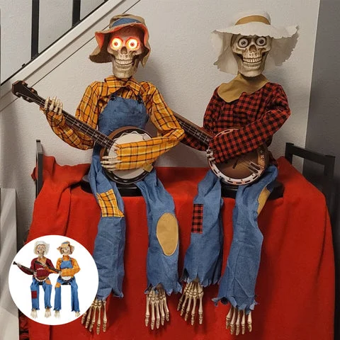 Funny Animated Dueling Banjo Skeletons - alternate angle