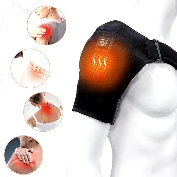 Heat Therapy Shoulder Brace - in use
