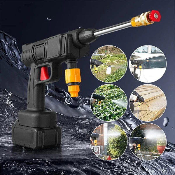 Cordless Portable High Pressure Spray Water Gun Set - alternate angle