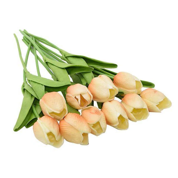 Lifelike Artificial Tulip Flowers (10-Piece Bouquet)