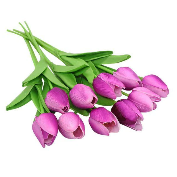 Lifelike Artificial Tulip Flowers (10-Piece Bouquet)