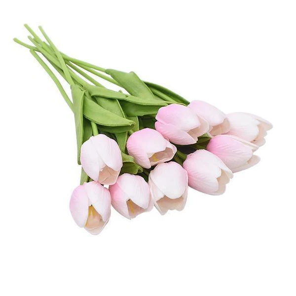 Lifelike Artificial Tulip Flowers (10-Piece Bouquet) - detail