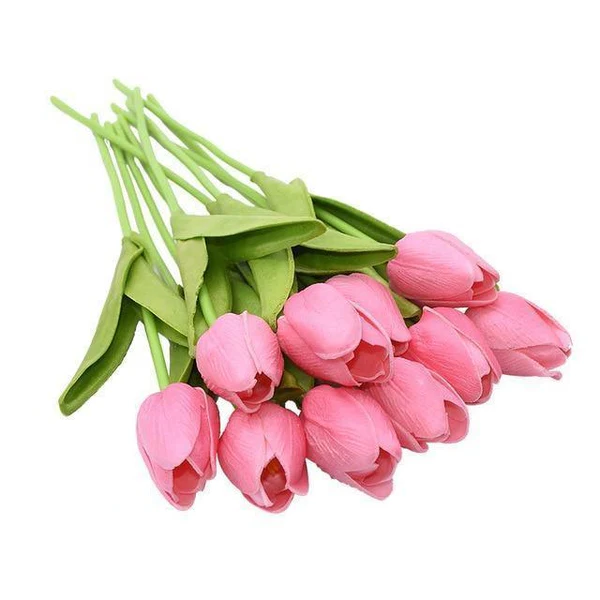 Lifelike Artificial Tulip Flowers (10-Piece Bouquet) - alternate angle