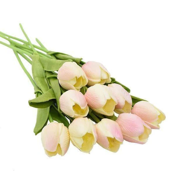 Lifelike Artificial Tulip Flowers (10-Piece Bouquet) - detail